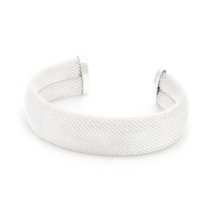 Silver Wide Mesh Cuff